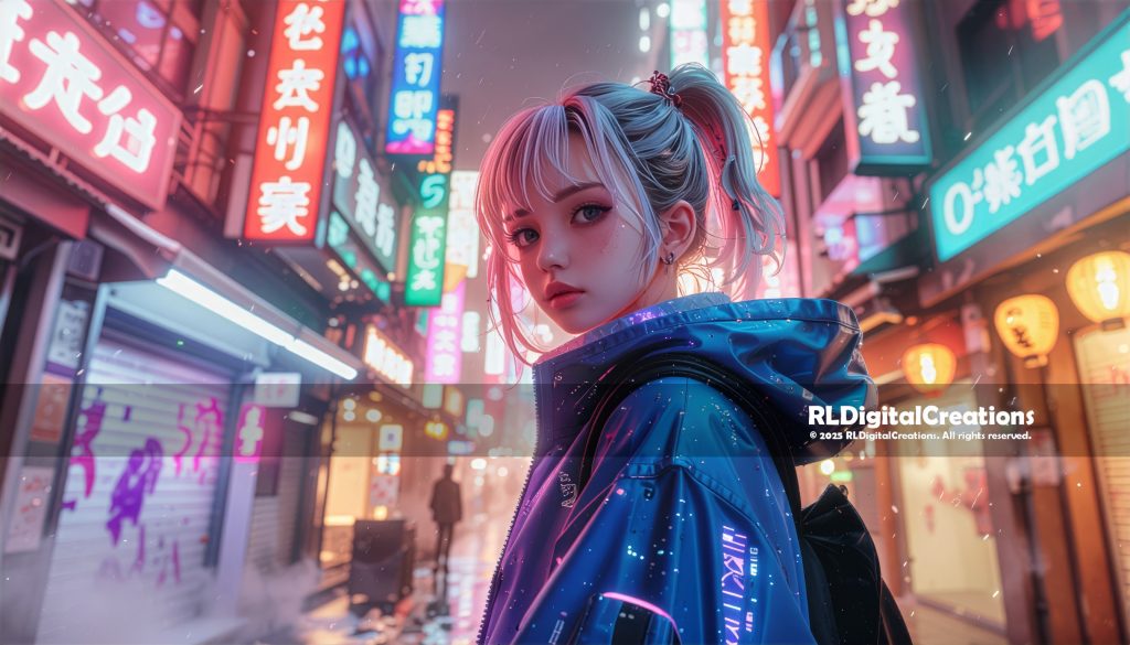 Neon Drifter of the Electric Alley