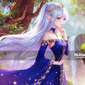 Celestial Wolf-Queen of the Starfall Glade