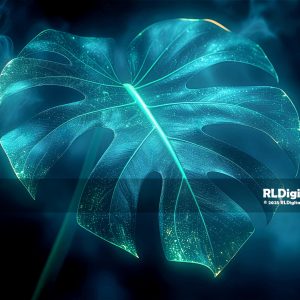 Luminous Monstera of the Midnight Jungle