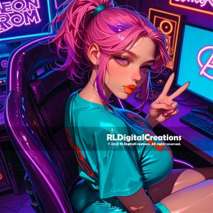 Neon Room Peace Sign