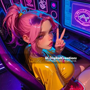 Neon Peace Sign Princess