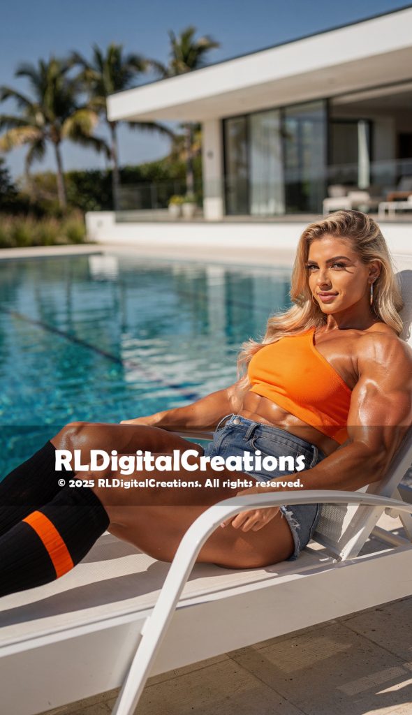 Orange Sunshine: The Poolside Recline